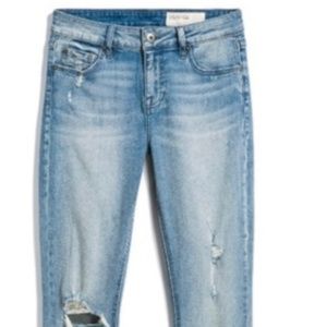 pistola Tory Distressed Ankle Zip Skinny Jeans